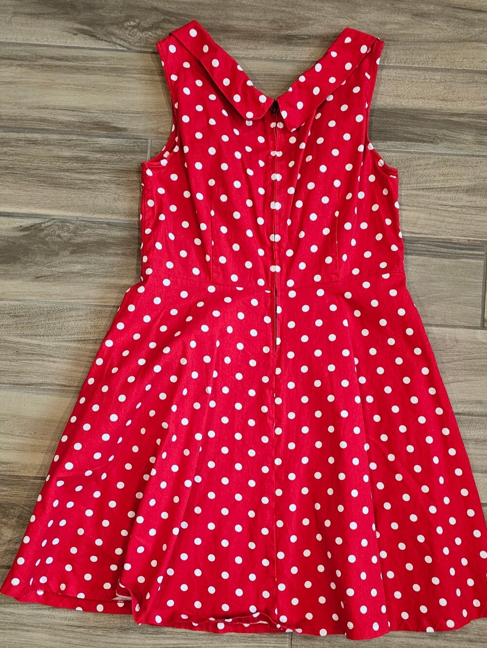 RETRO Red Polka Dot Sleeveless Dress with Black Bust MINNIE MOUSE "INSPIRED" 4X - Picture 3 of 3